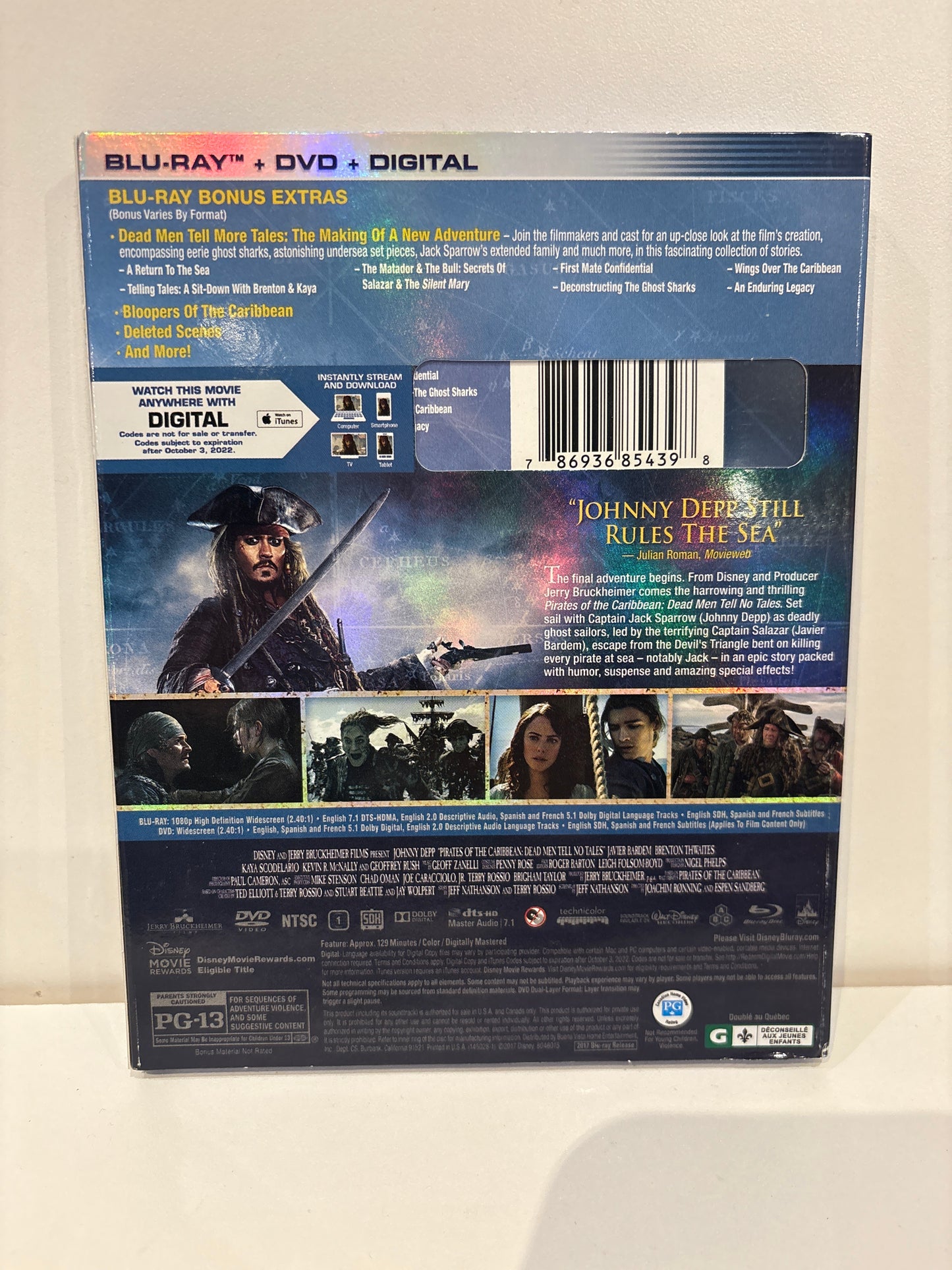 Pirates of the Caribbean: Dead Men Tell No Tales - Blu-Ray