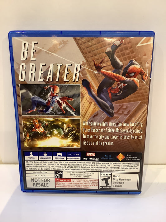 Marvel Spiderman - Playstation 4