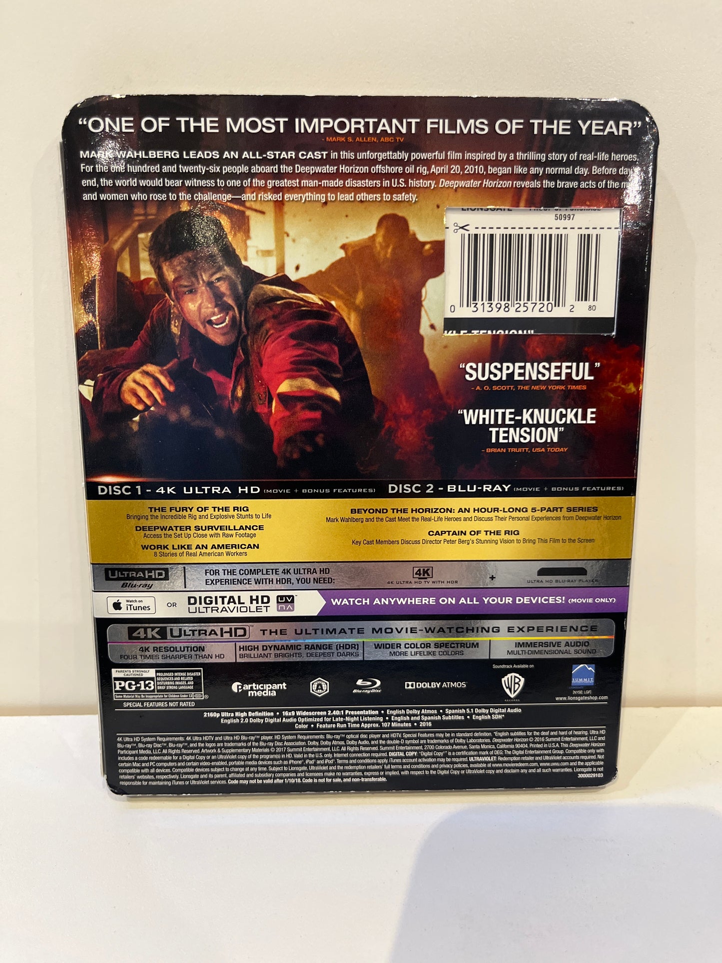 Deep Water Horizon 4K - Blu-Ray