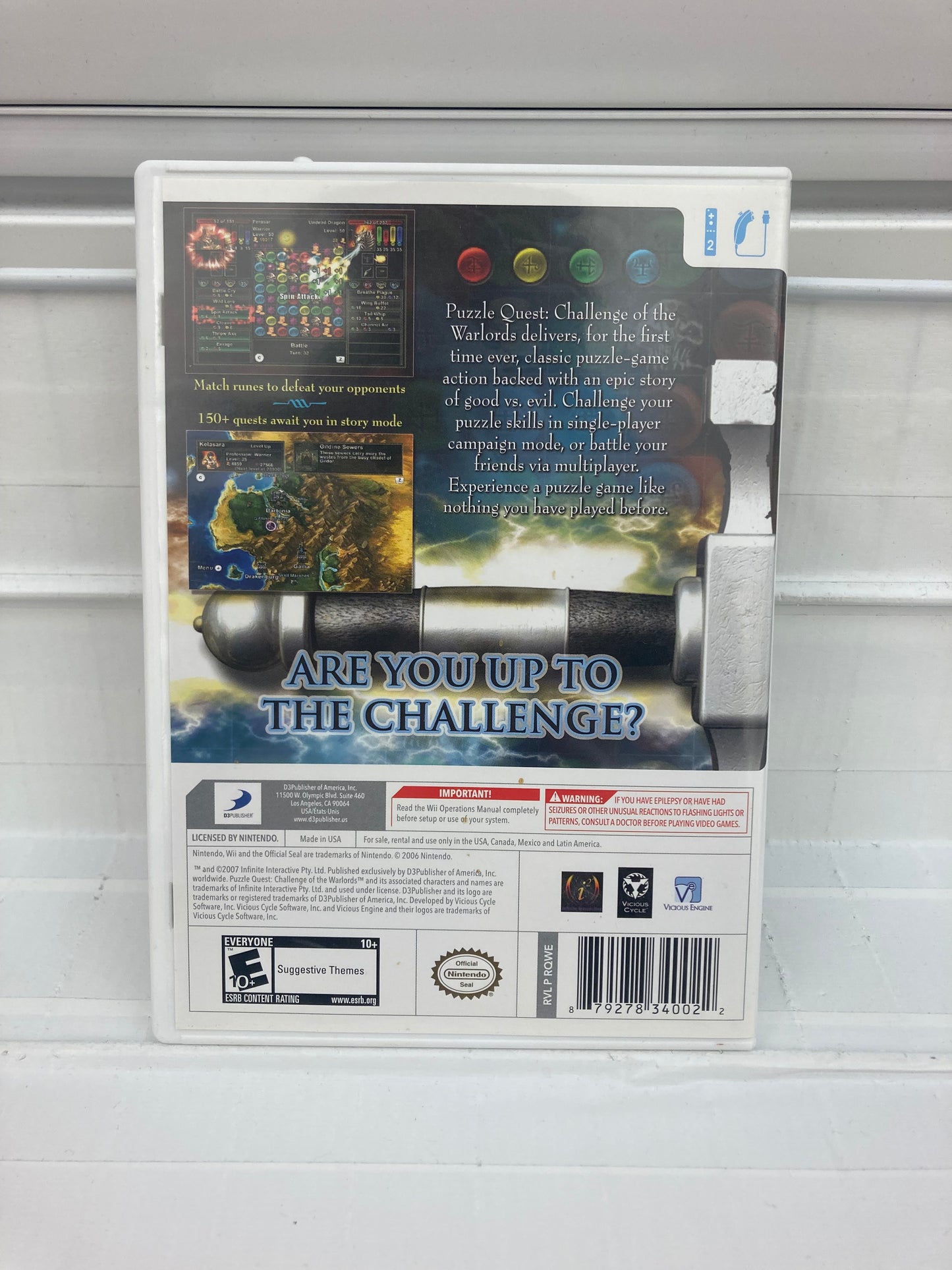 Puzzle Quest Challenge of the Warlords - Wii