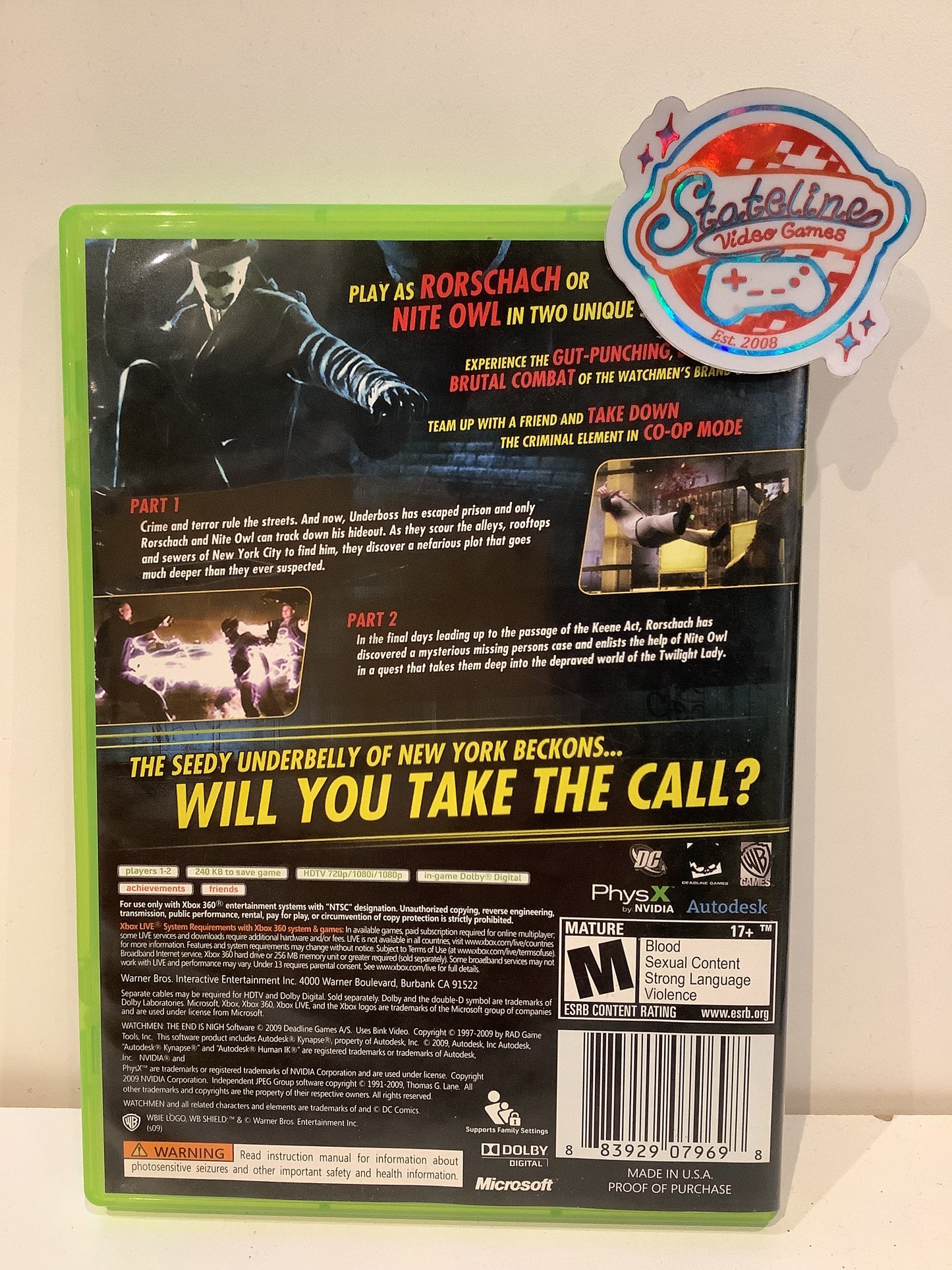 Watchmen The End is Nigh Parts 1 & 2 - Xbox 360