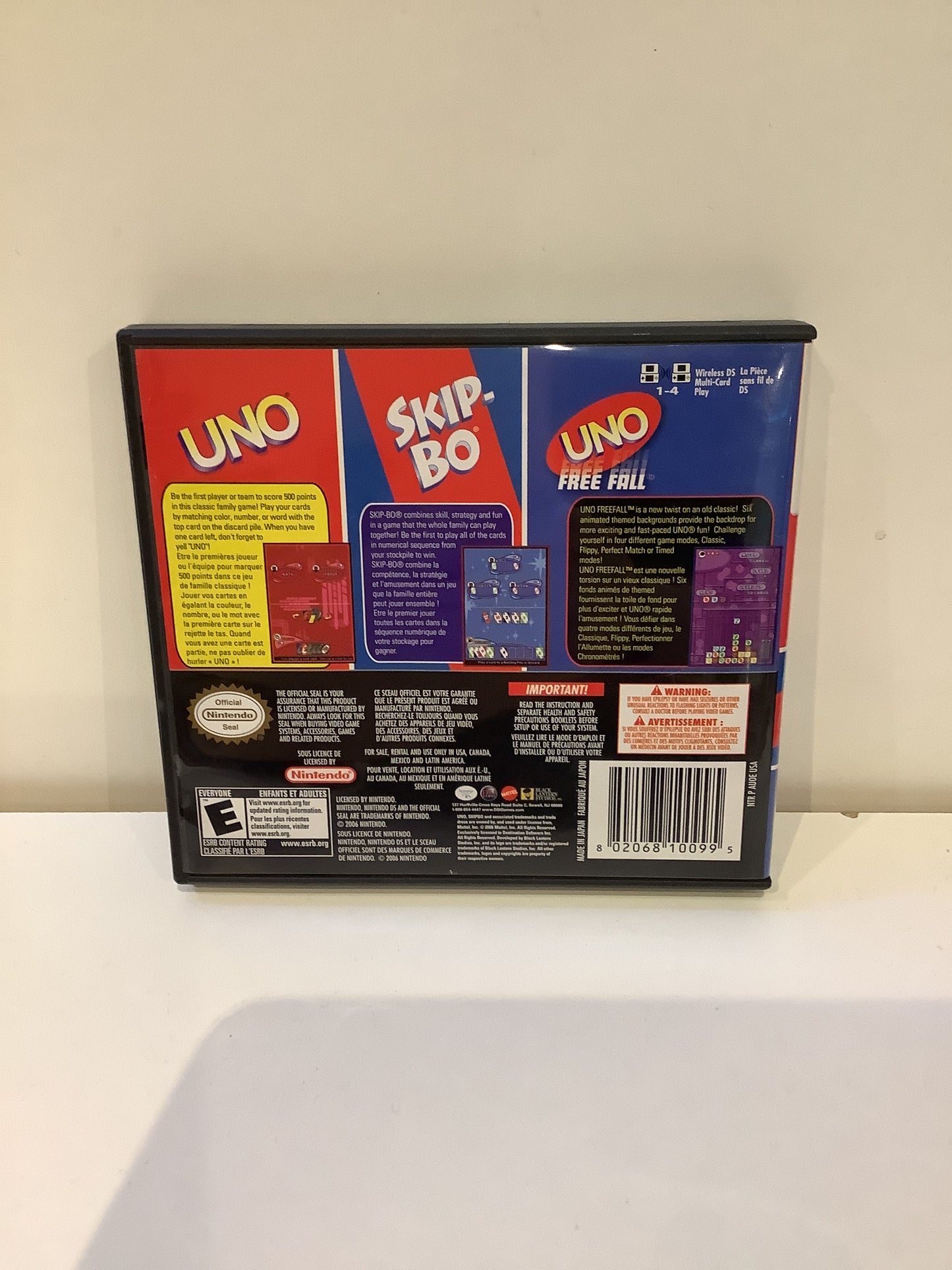 Uno & SkipBo & Free Fall - Nintendo DS