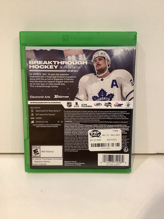 NHL 22 - Xbox Series X