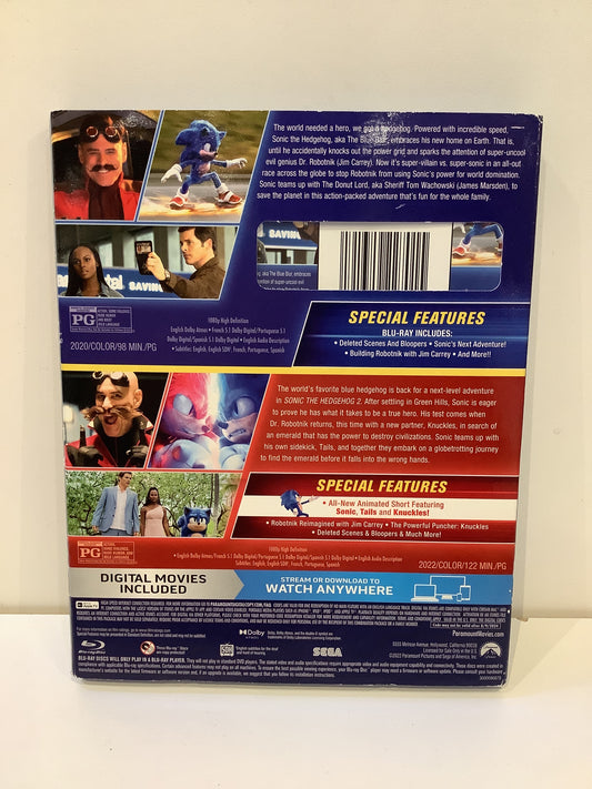 Sonic the Hedgehog 1 & 2 - Blu-Ray