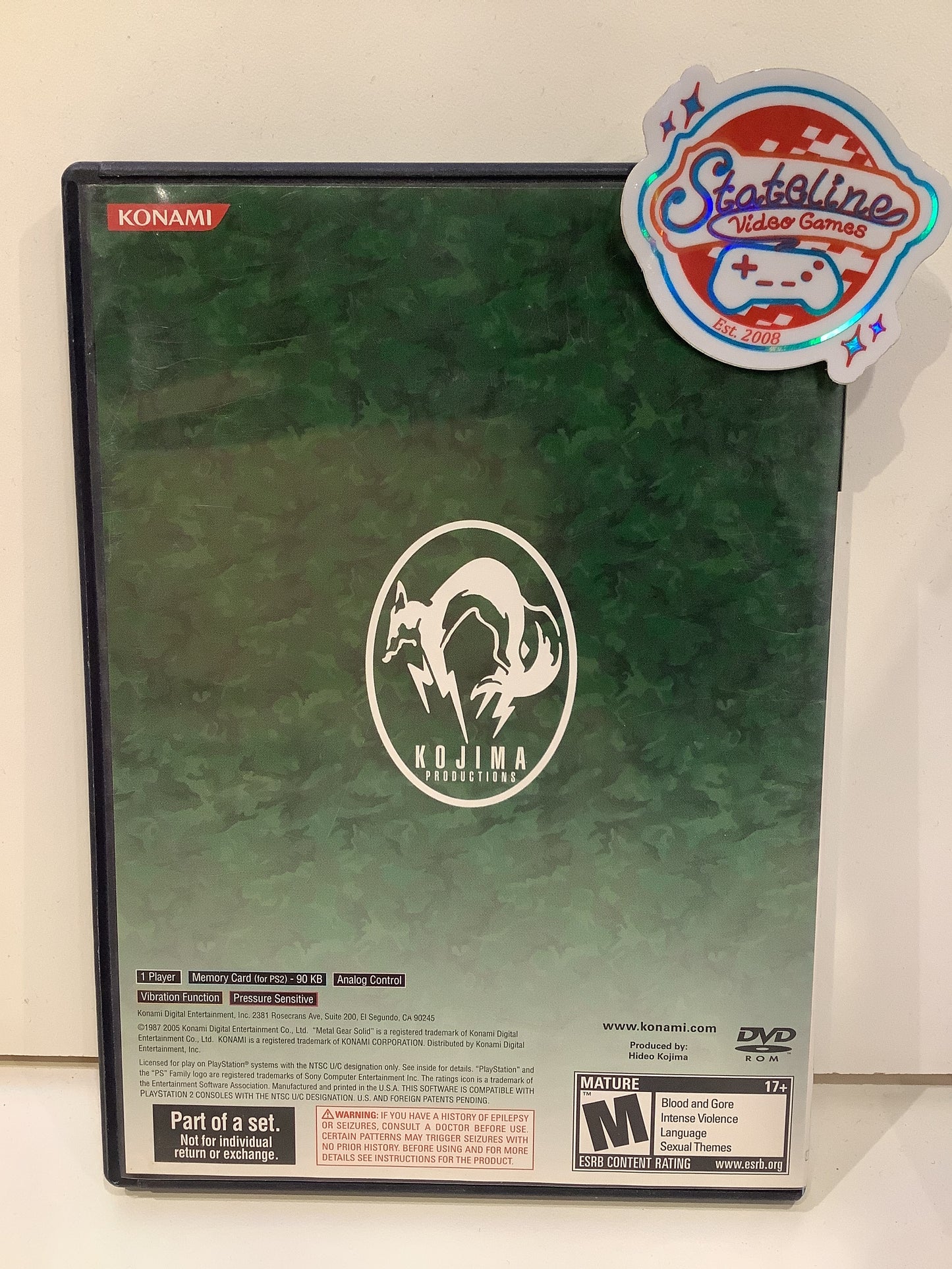 Metal Gear Solid 3 Subsistence - Playstation 2