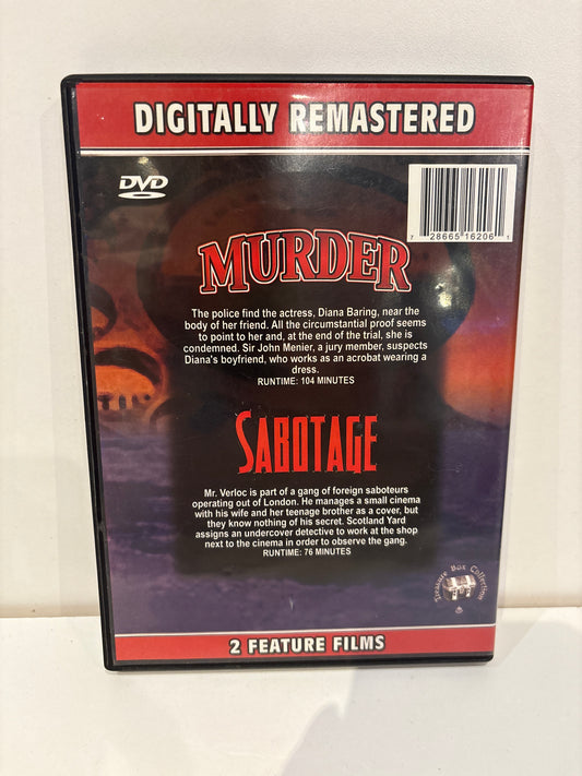 Alfred Hitchcock: Murder / Sabotage - DVD