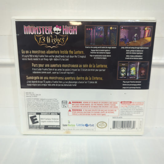 Monster High: 13 Wishes - Nintendo 3DS