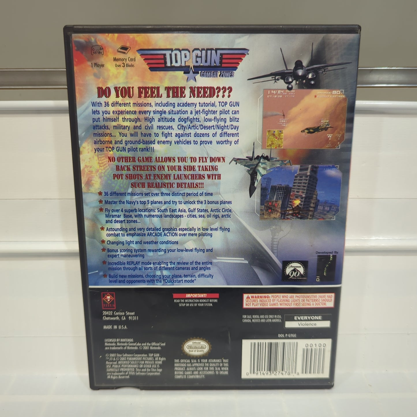 Top Gun Combat Zones - Gamecube