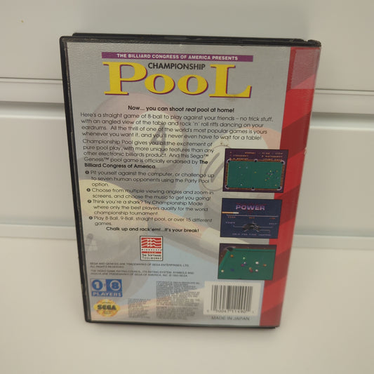 Championship Pool - Sega Genesis