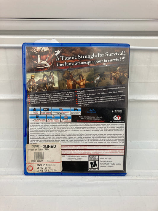 Attack on Titan - Playstation 4