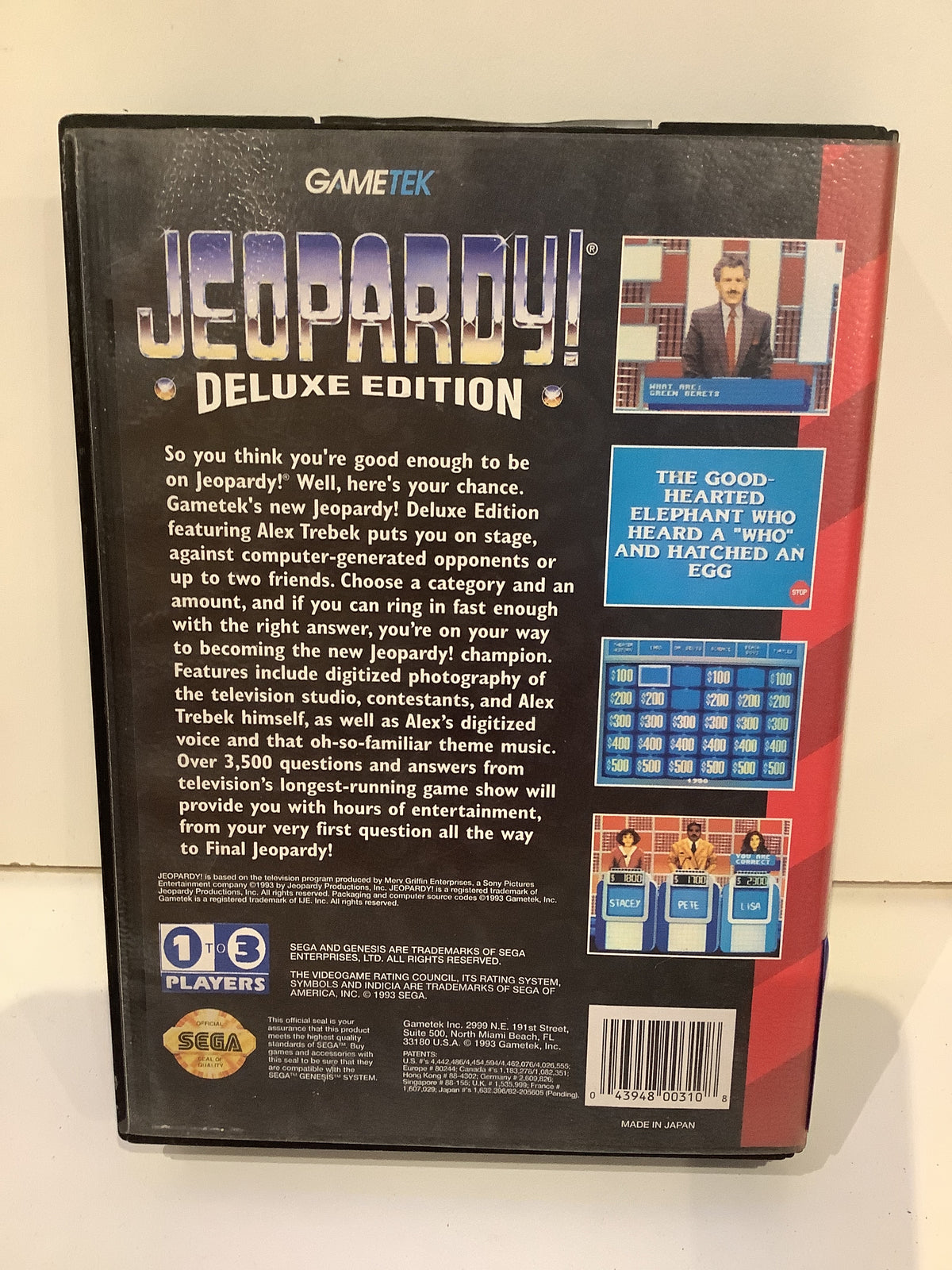 Jeopardy Deluxe Edition - Sega Genesis