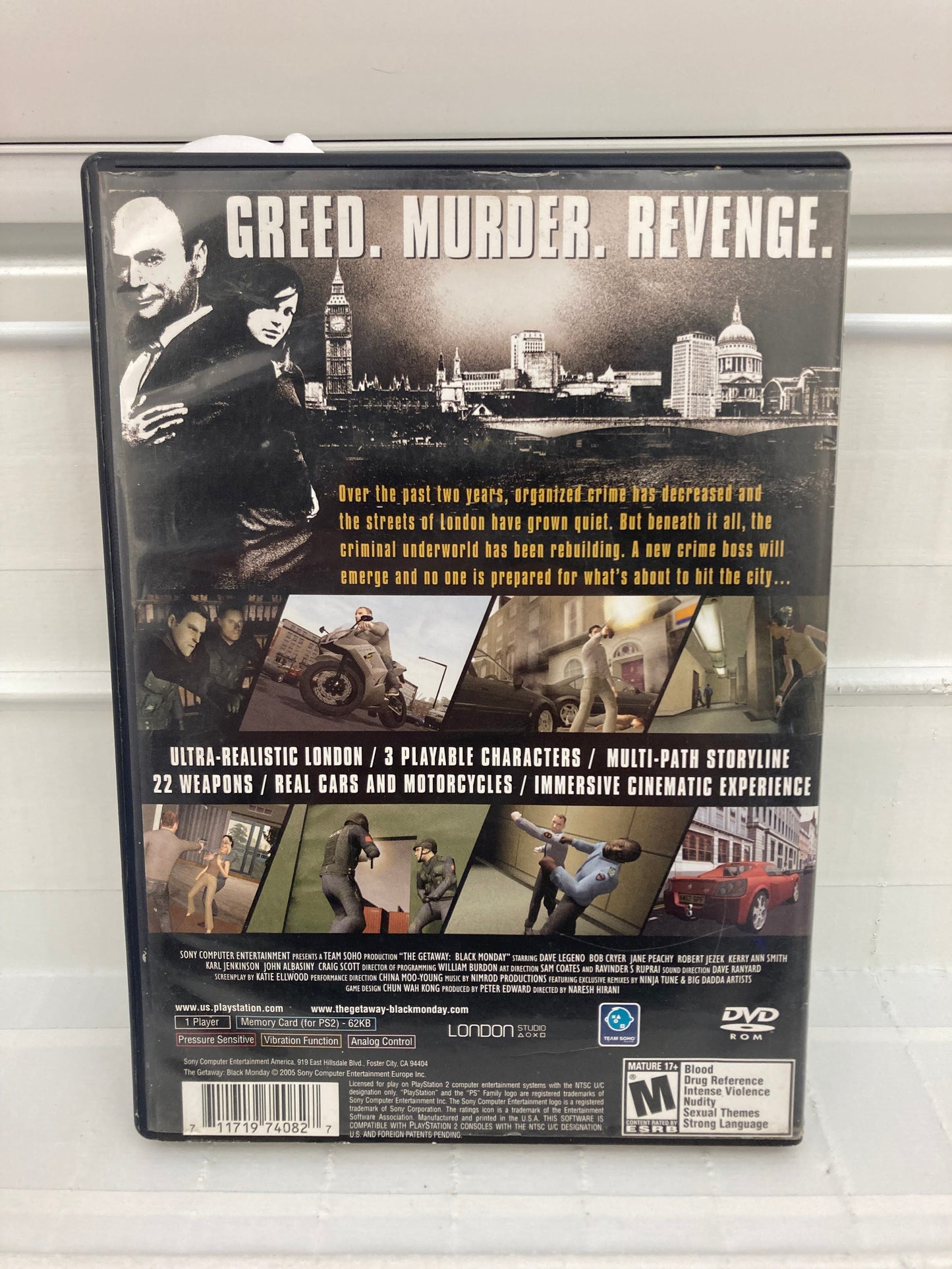 The Getaway Black Monday - Playstation 2