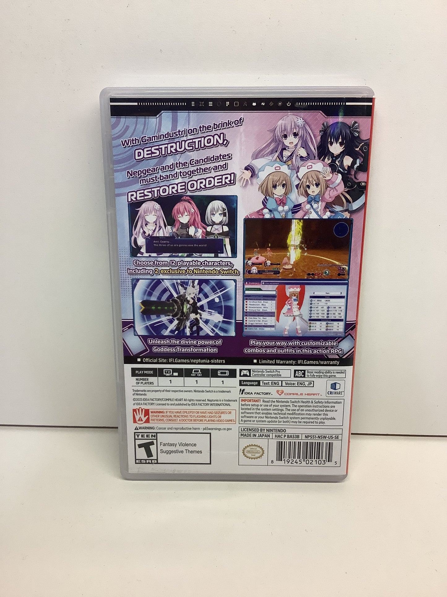 Neptunia: Sisters vs Sisters - Nintendo Switch