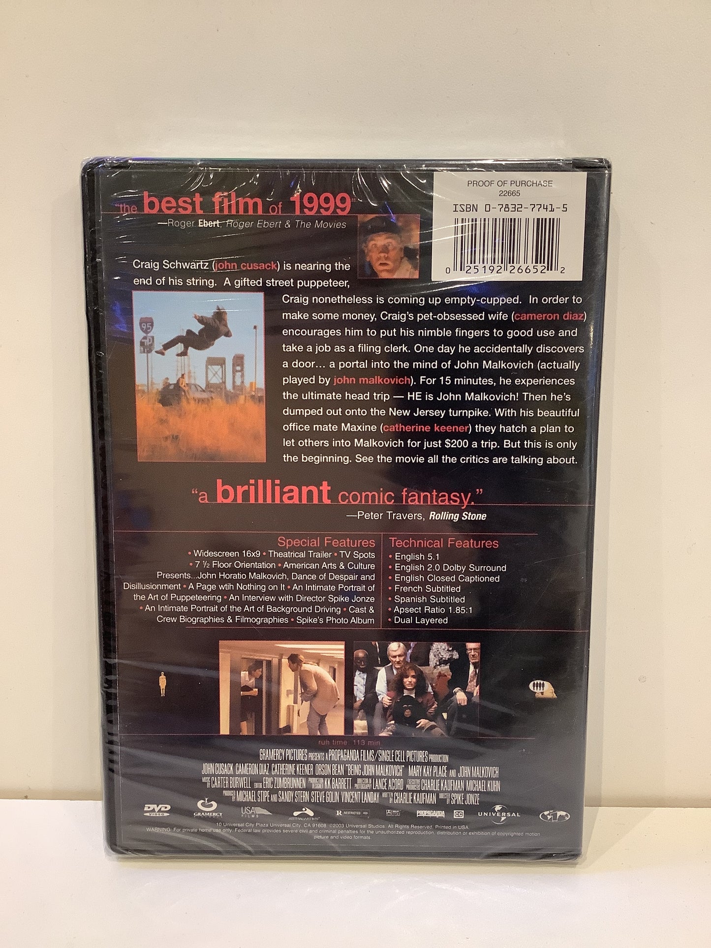 Being John Malkovich - DVD