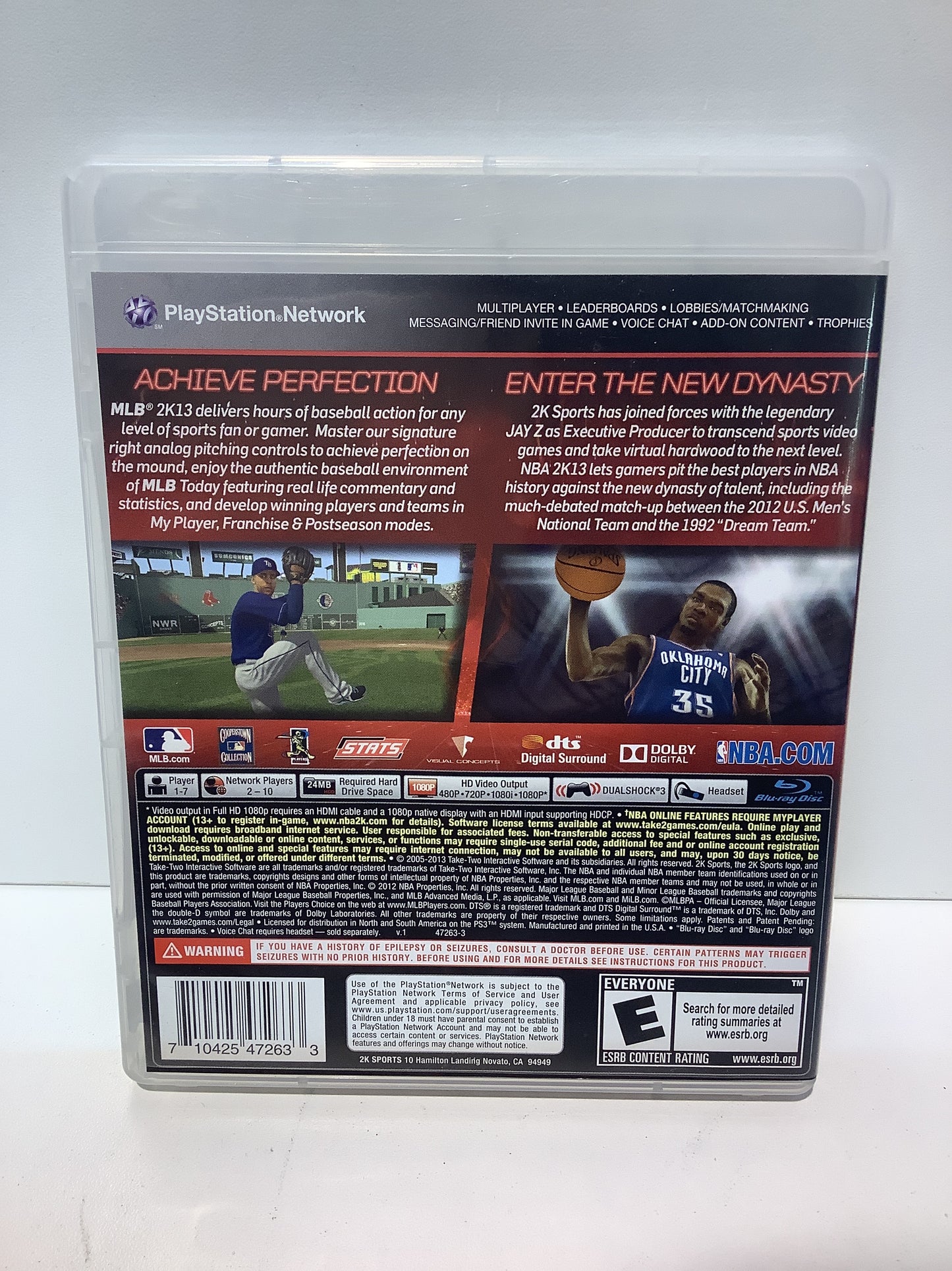 2K13 Sports Combo Pack MLB 2K13 NBA 2K13 - Playstation 3