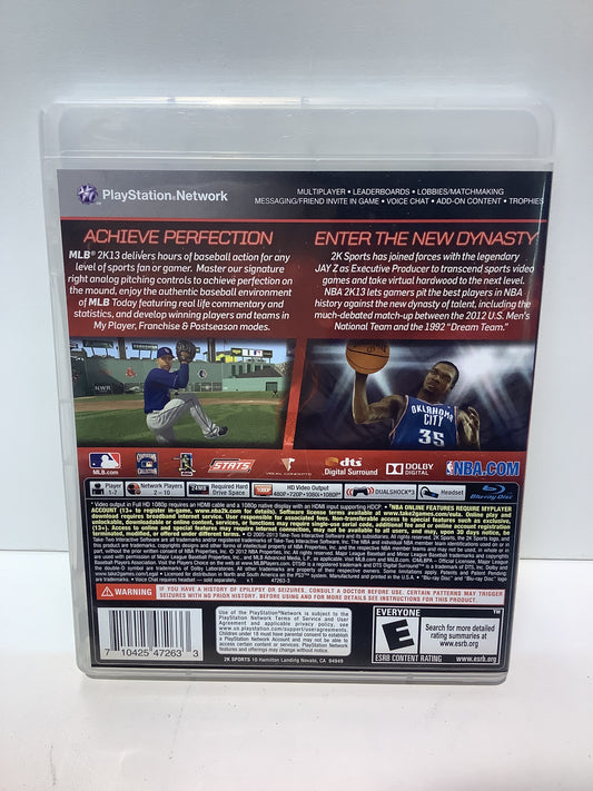 2K13 Sports Combo Pack MLB 2K13 NBA 2K13 - Playstation 3