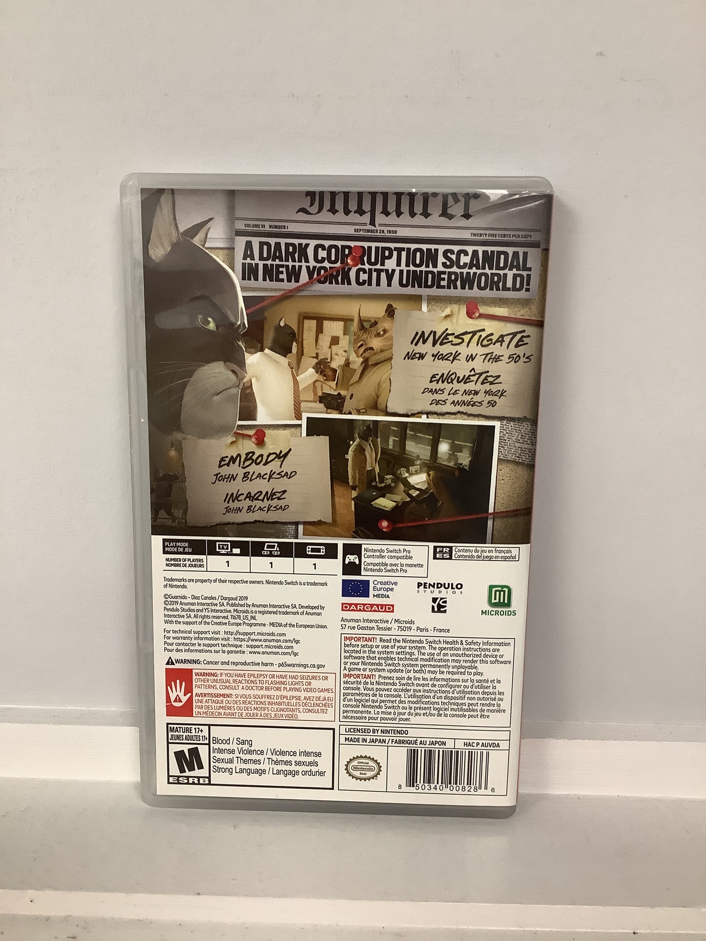 Blacksad: Under the Skin - Nintendo Switch