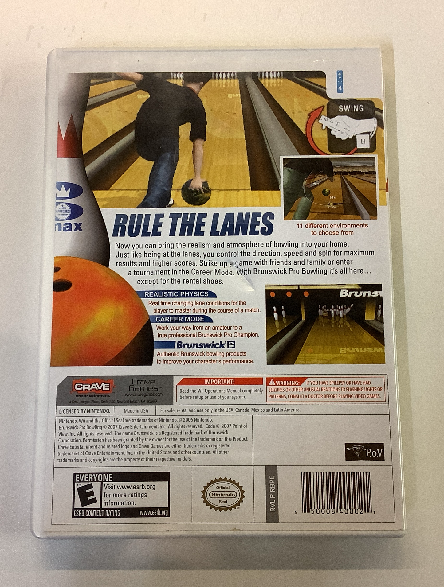 Brunswick Pro Bowling - Wii