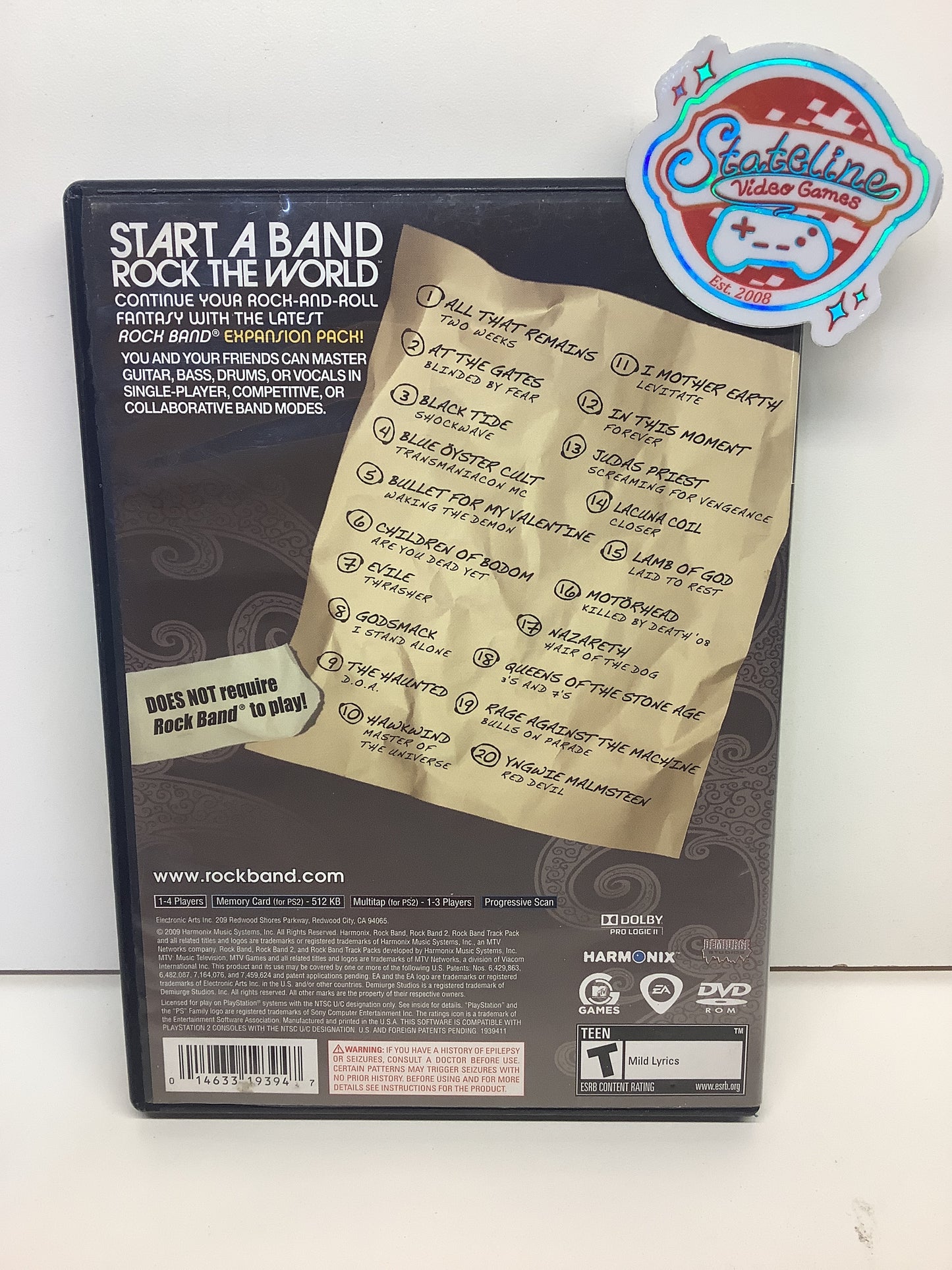 Rock Band Track Pack: Metal - Playstation 2