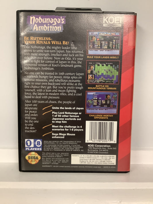 Nobunaga's Ambition - Sega Genesis