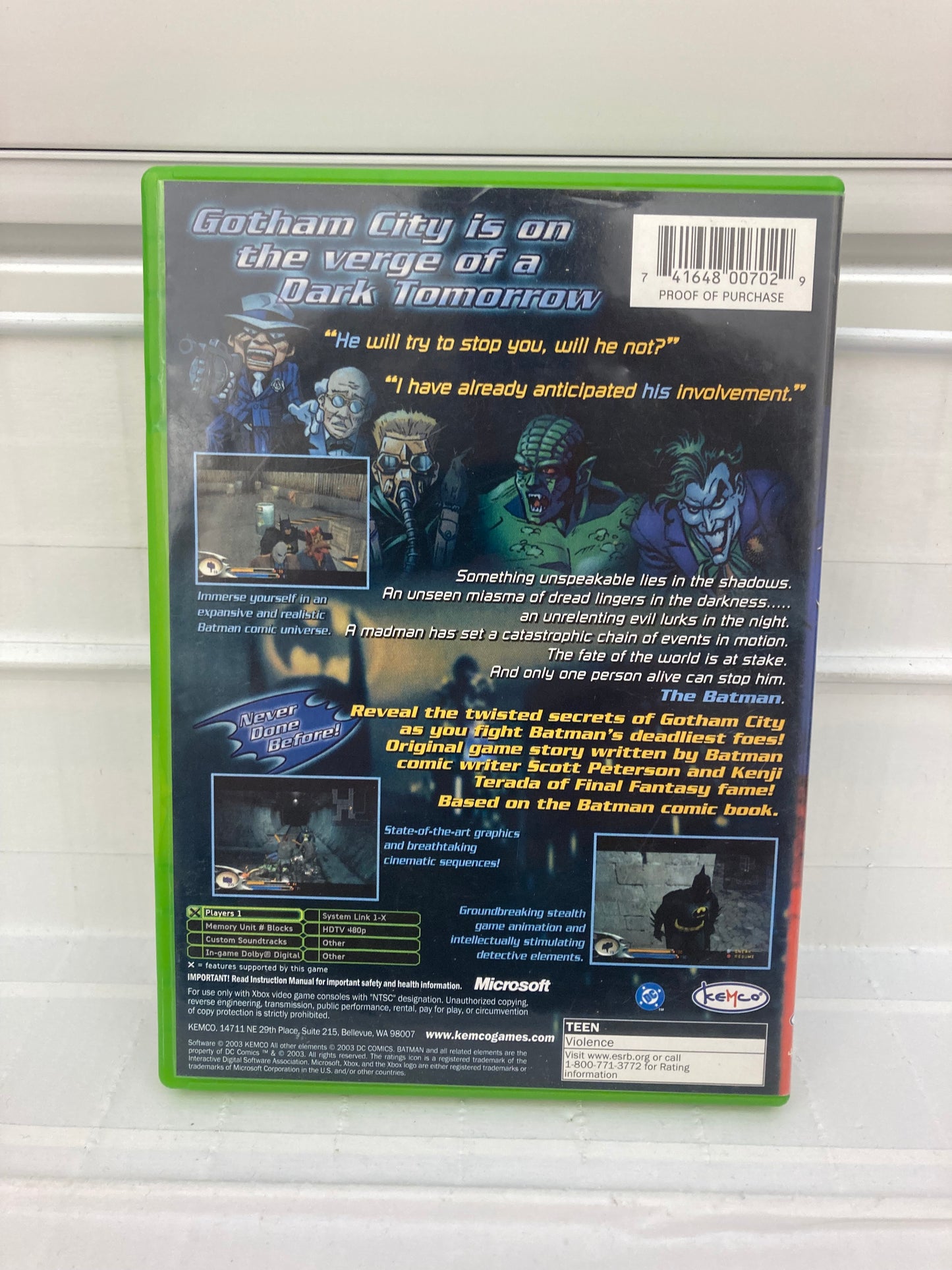 Batman Dark Tomorrow - Xbox