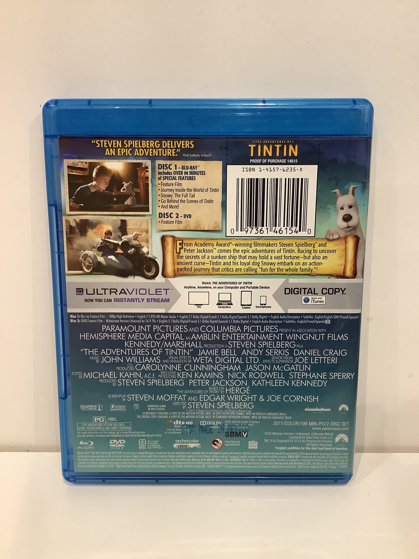 The Adventures of TINTIN - Blu-Ray
