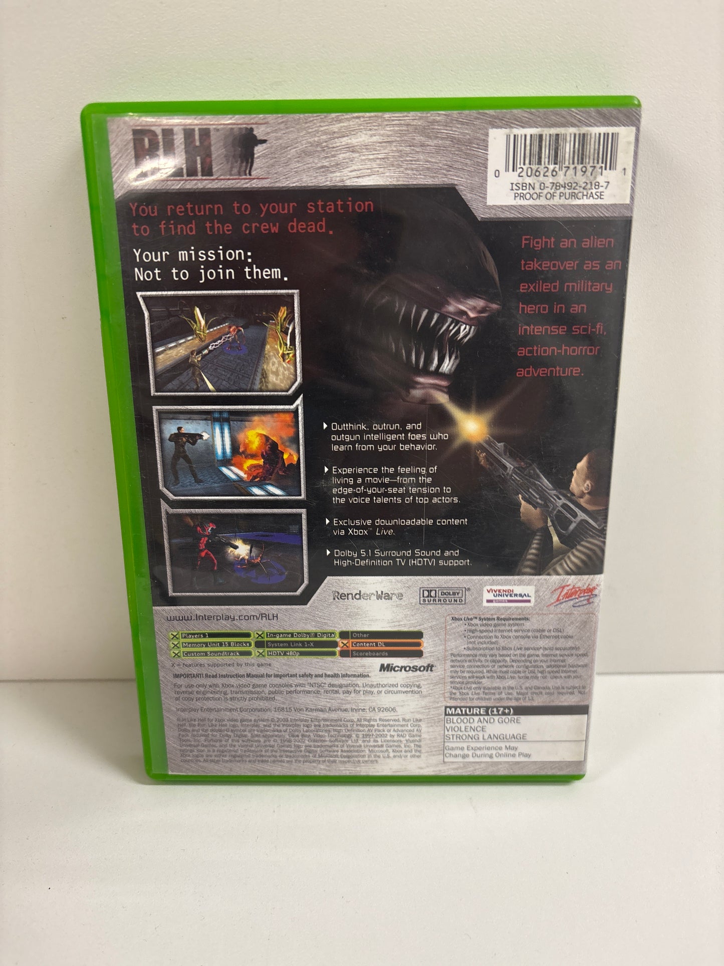 Run Like Hell - Xbox