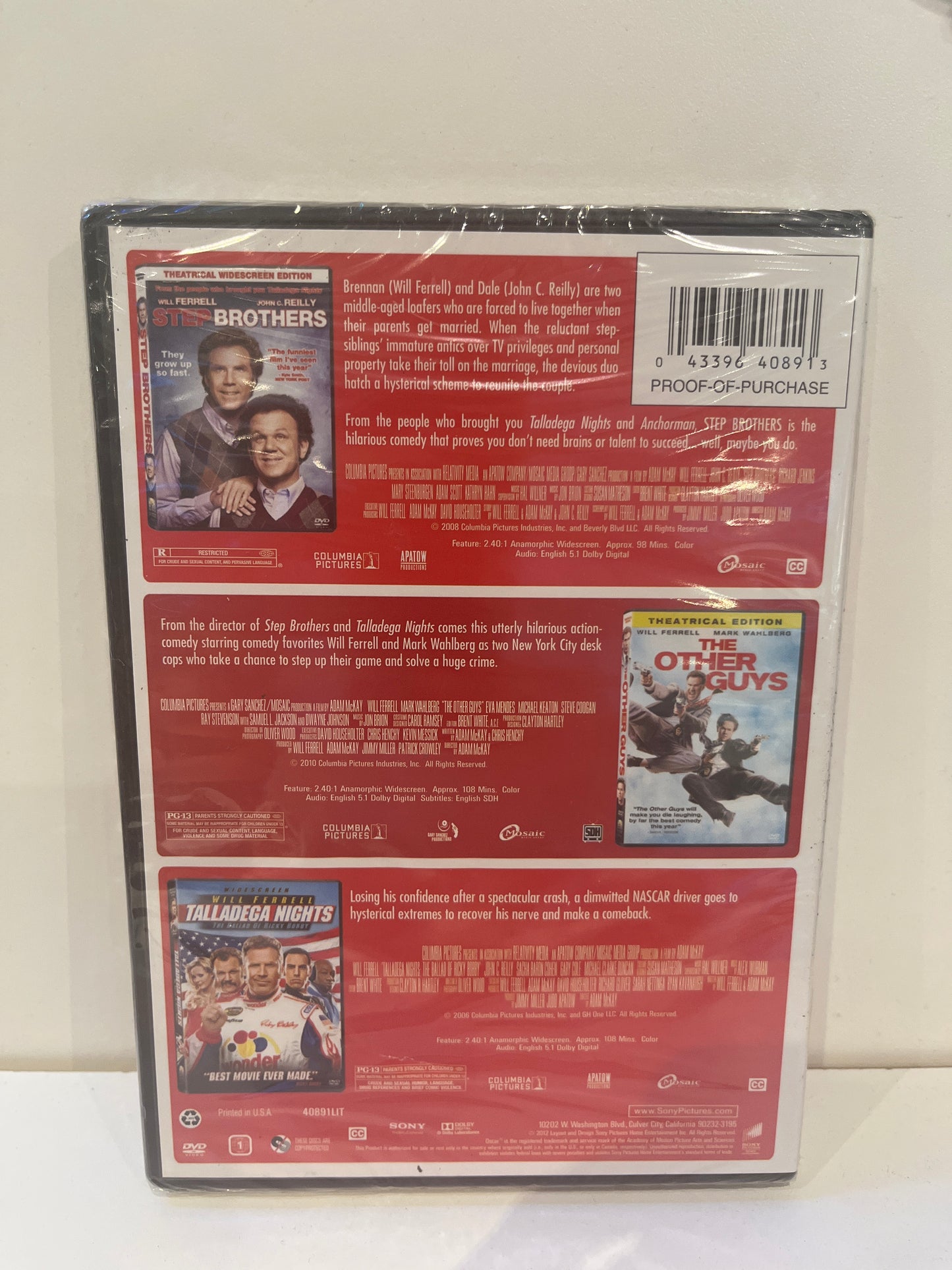 Stepbrothers / The Other Guys / Talladega Nights - DVD