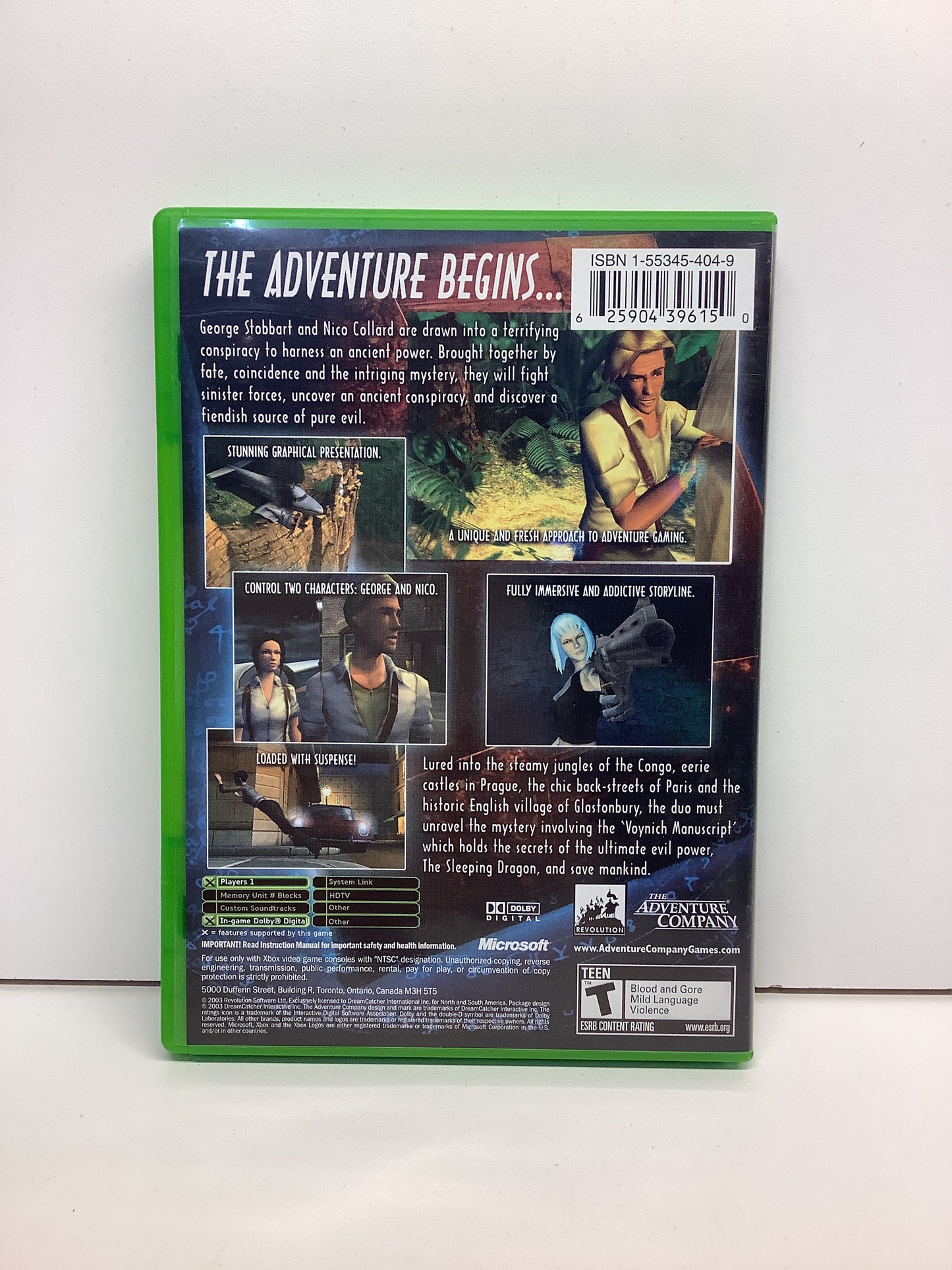 Broken Sword The Sleeping Dragon - Xbox