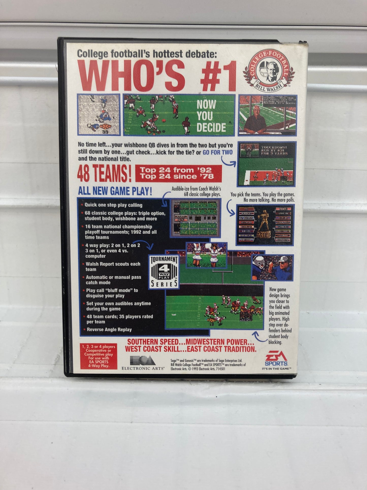 Bill Walsh College Football - Sega Genesis