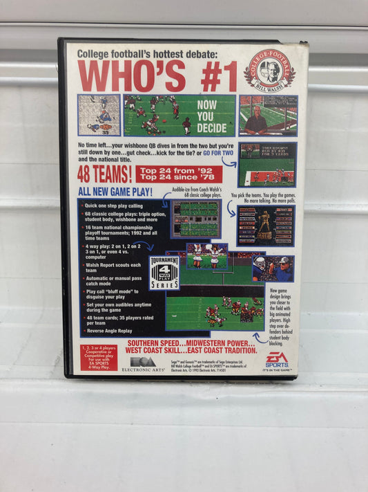 Bill Walsh College Football - Sega Genesis