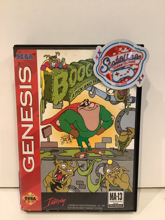 Boogerman A Pick and Flick Adventure - Sega Genesis