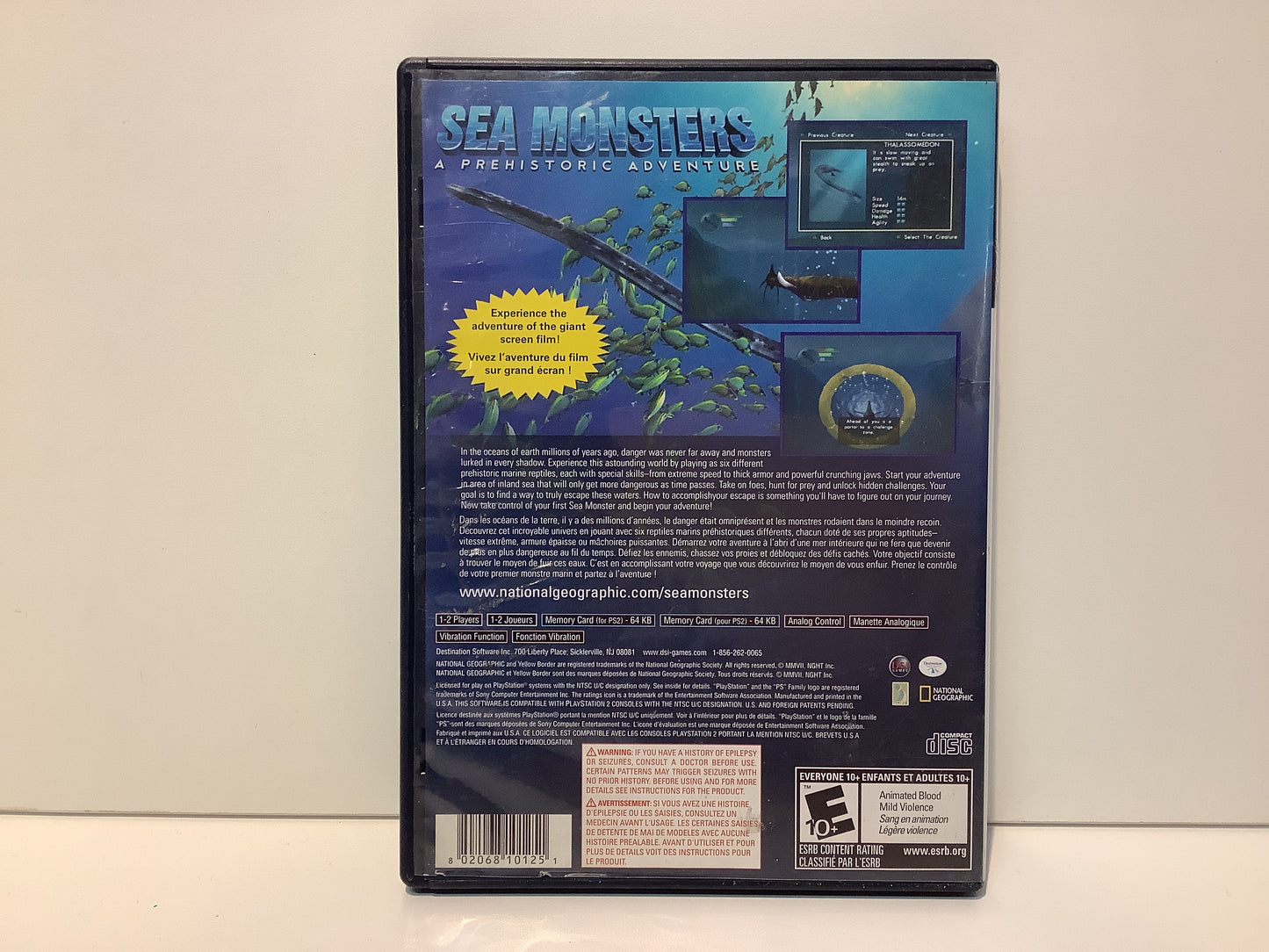Sea Monsters Prehistoric Adventure - Playstation 2