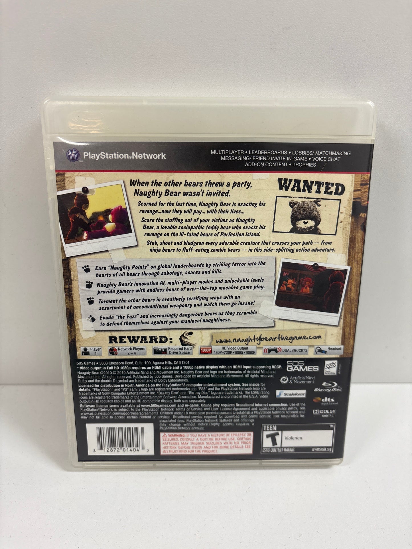 Naughty Bear - Playstation 3