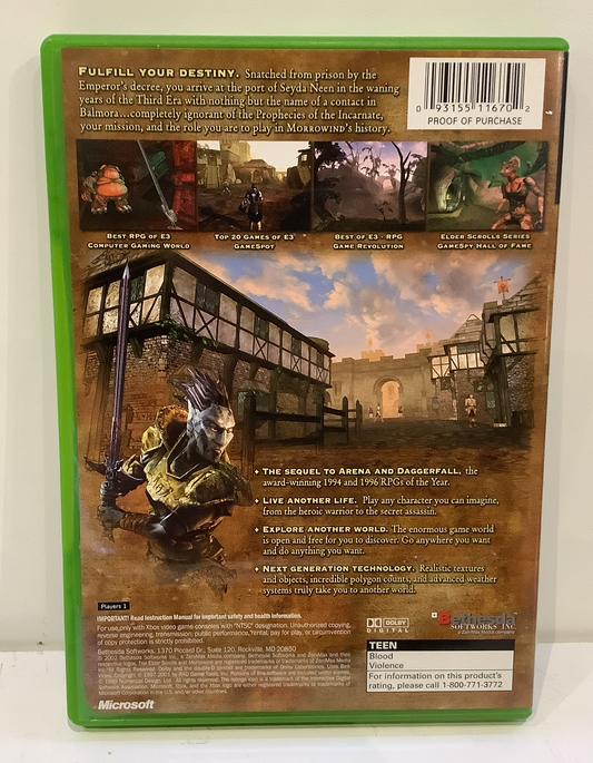 Elder Scrolls III Morrowind - Xbox