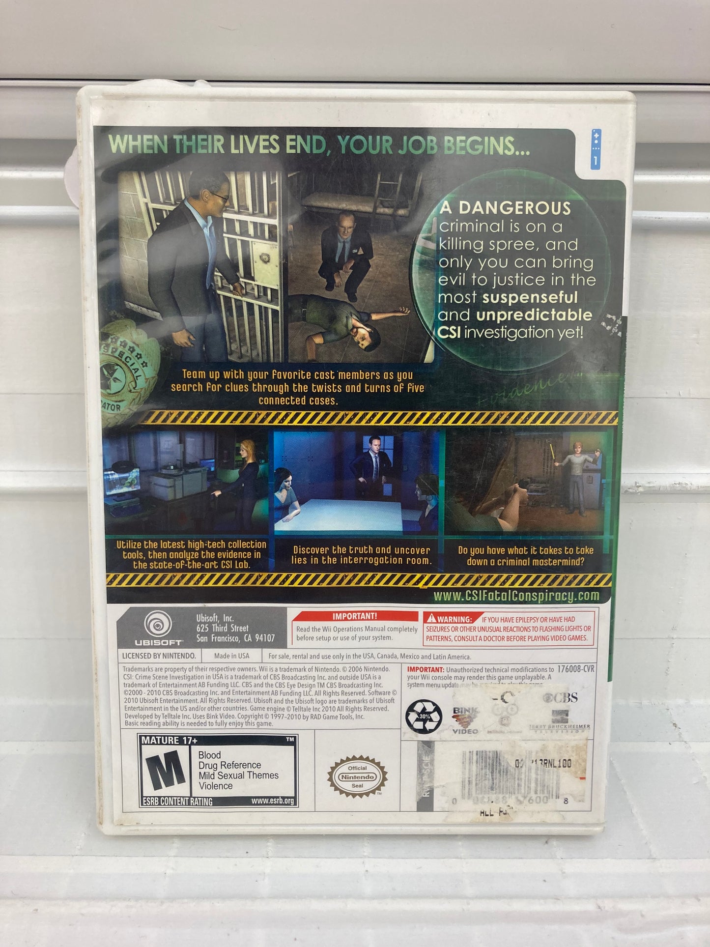 CSI: Fatal Conspiracy - Wii