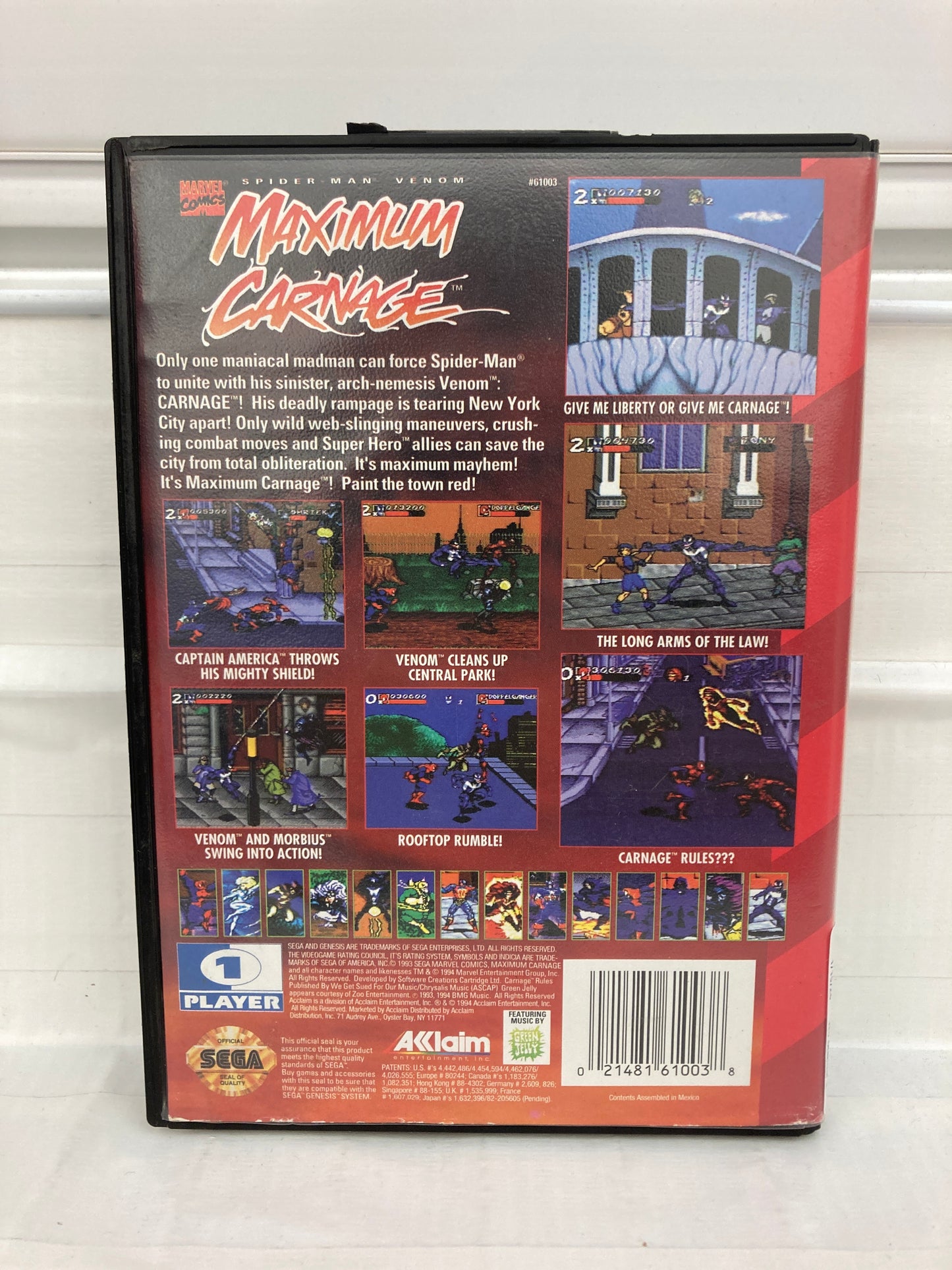 Spiderman Maximum Carnage - Sega Genesis