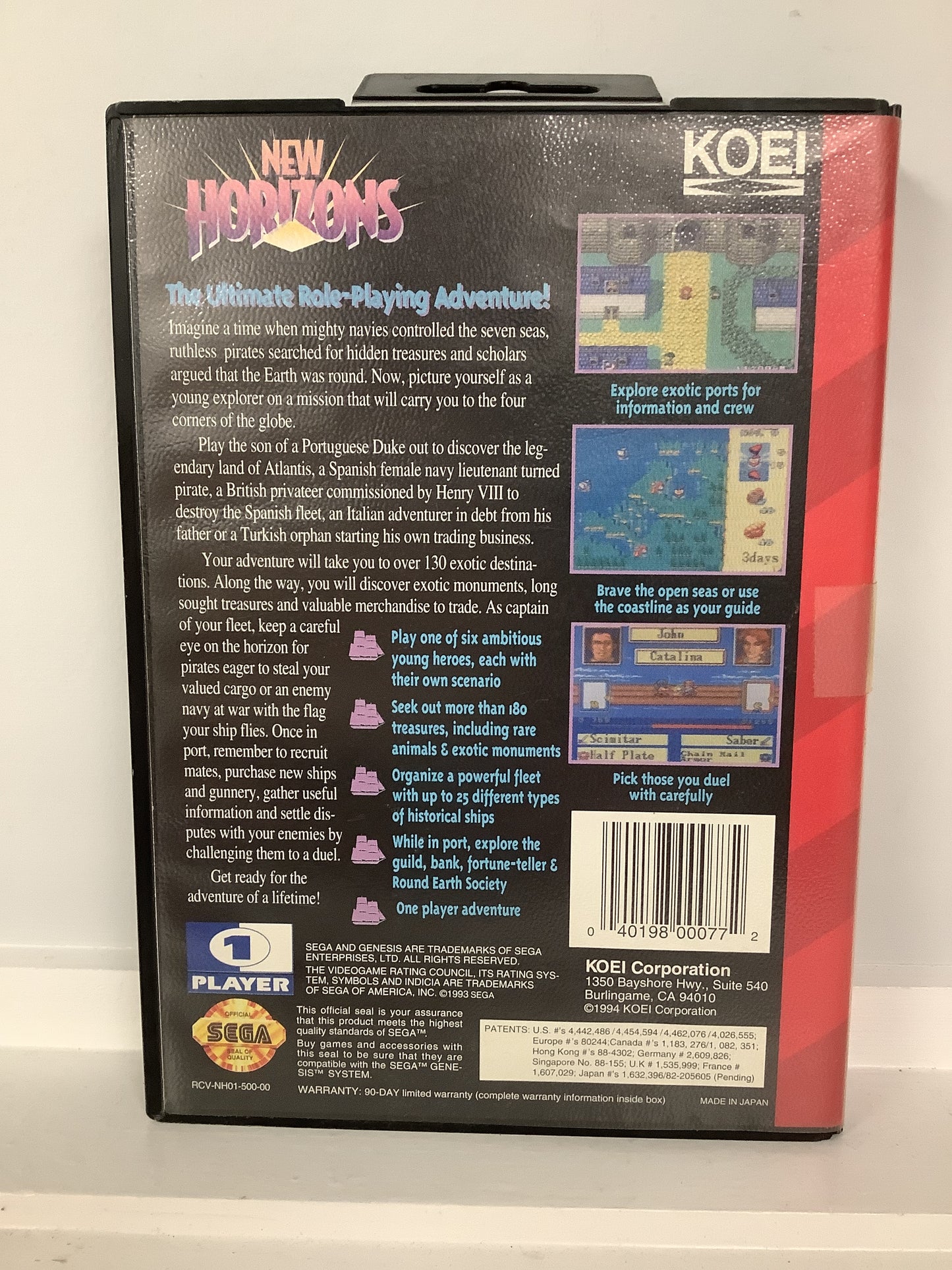 Uncharted Waters New Horizons - Sega Genesis
