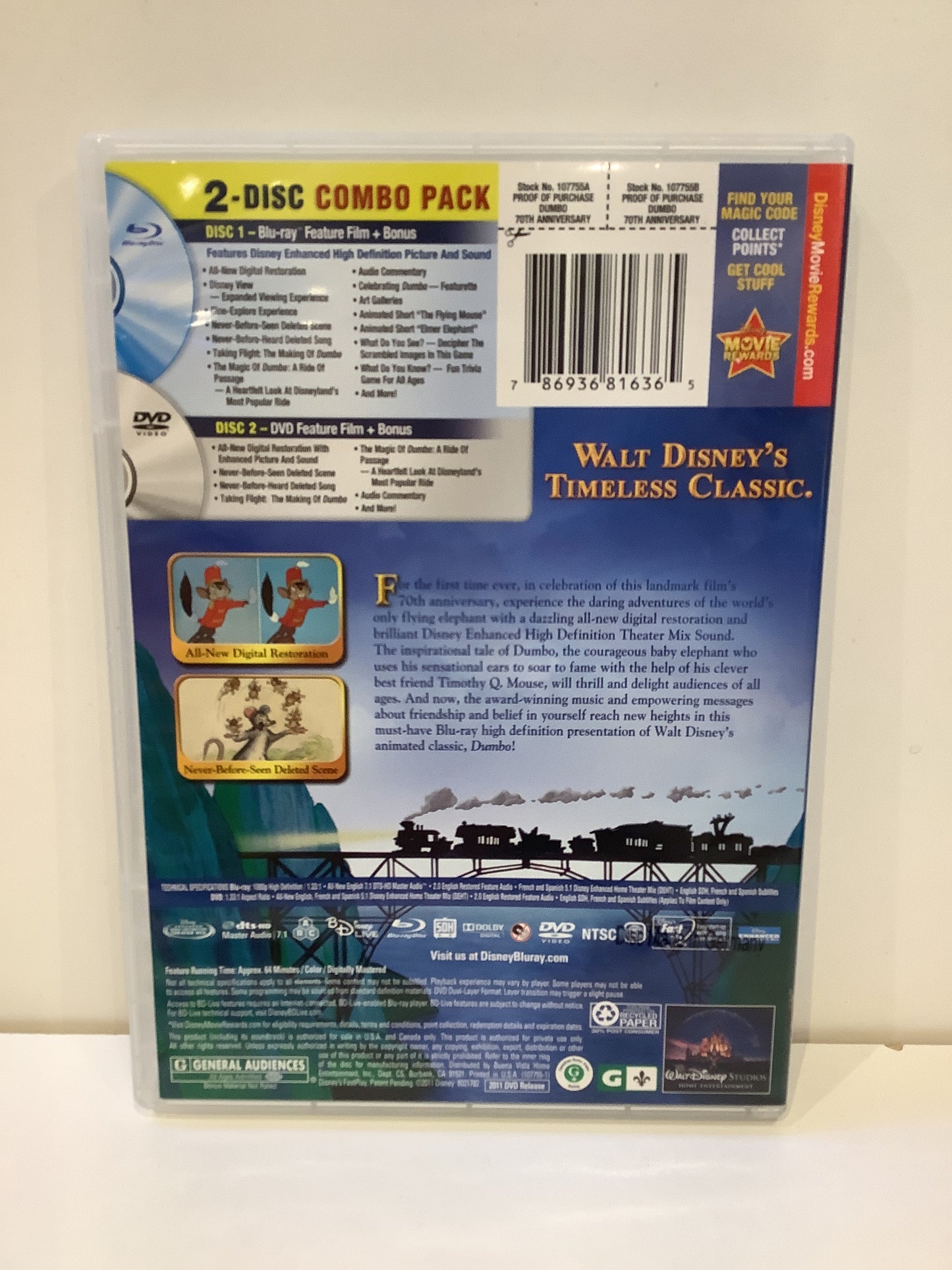 Dumbo 70th Anniversary - Blu-Ray