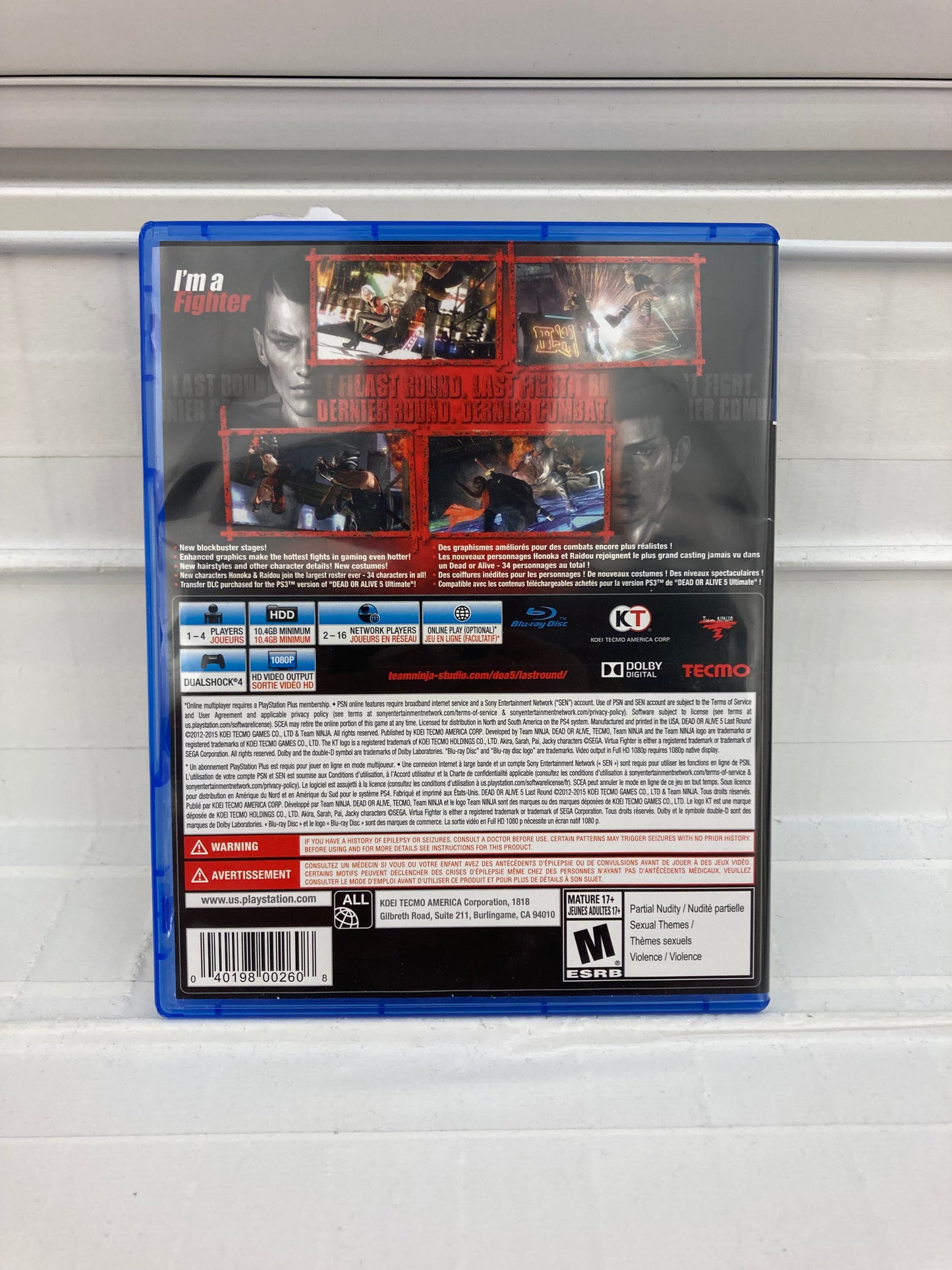 Dead or Alive 5 Last Round - Playstation 4