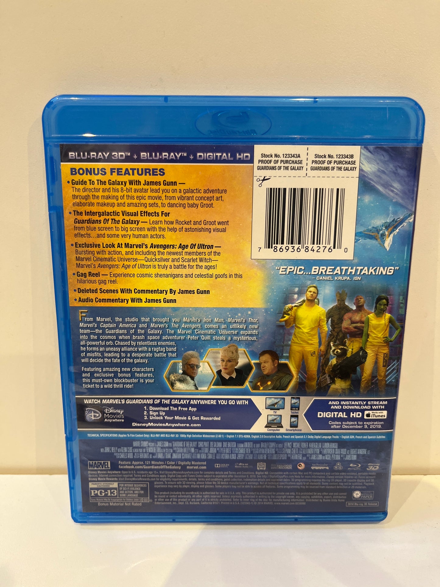 Guardians of the Galaxy - Blu-Ray