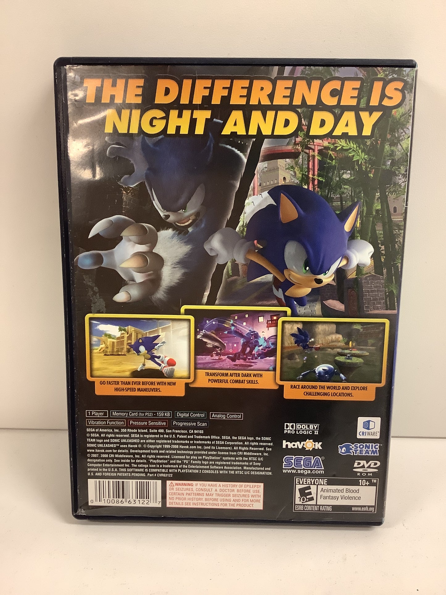 Sonic Unleashed - Playstation 2