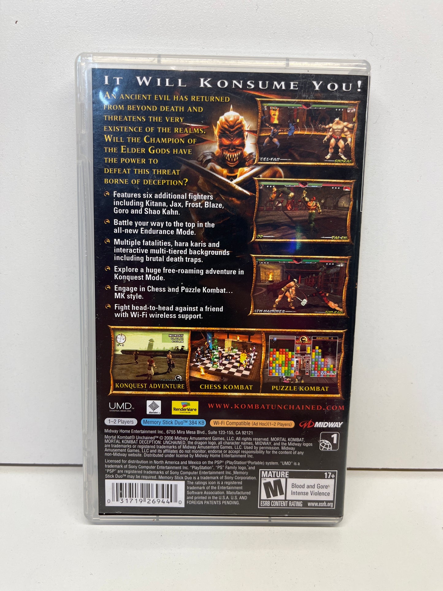 Mortal Kombat Unchained - PSP