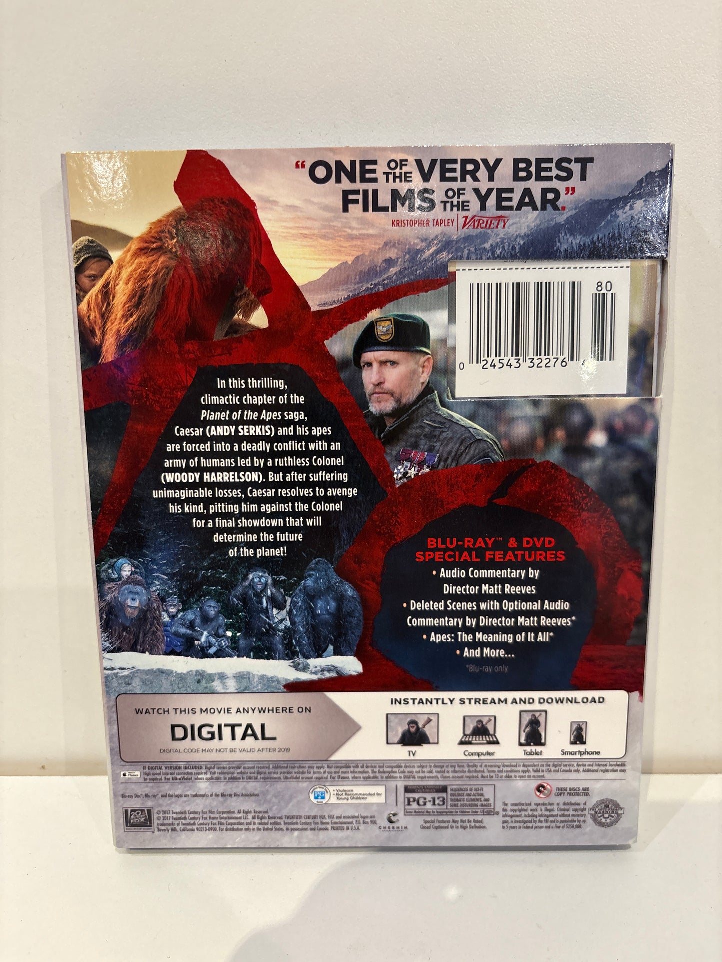 War for the Planet of the Apes - Blu-Ray