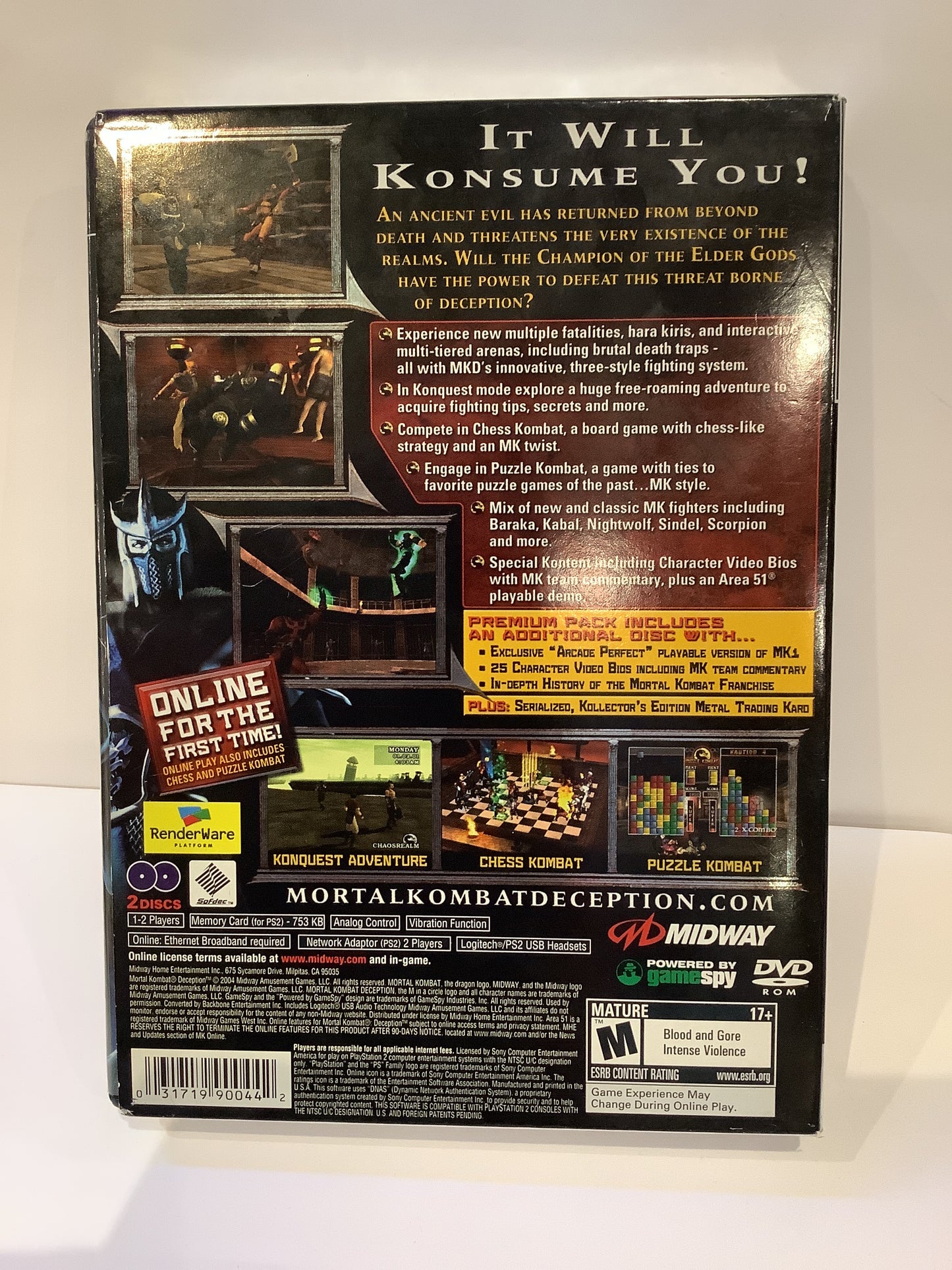 Mortal Kombat Deception Premium Pack - Playstation 2