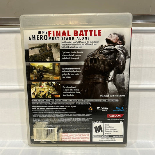 Metal Gear Solid 4 Guns of the Patriots - Playstation 3