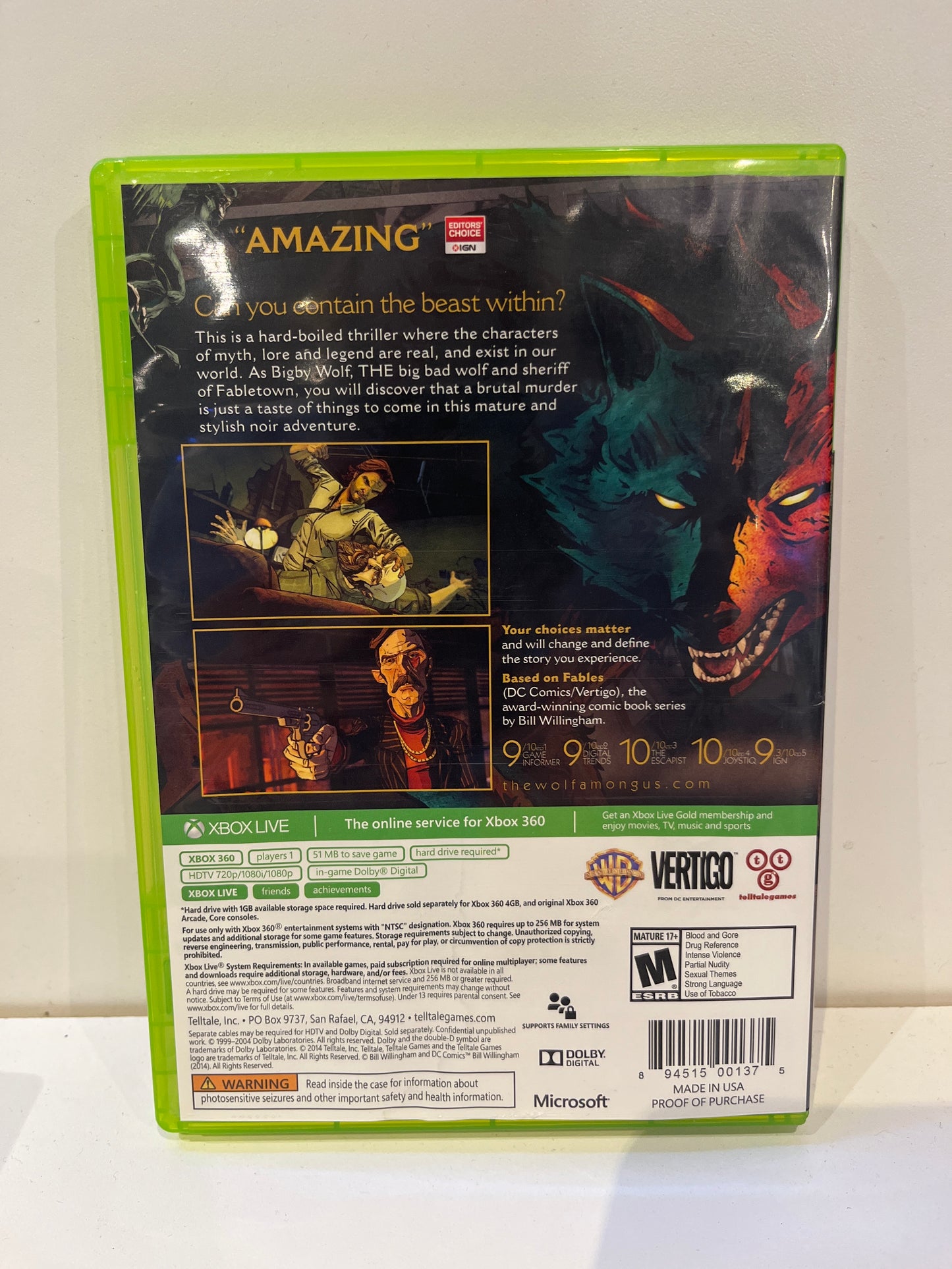 Wolf Among Us - Xbox 360