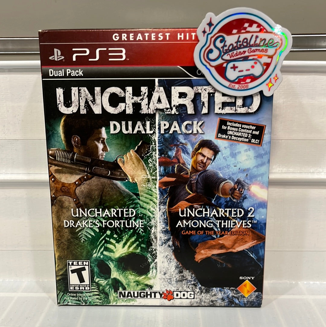 Uncharted & Uncharted 2 Dual Pack - Playstation 3 – Stateline Video Games  Inc.