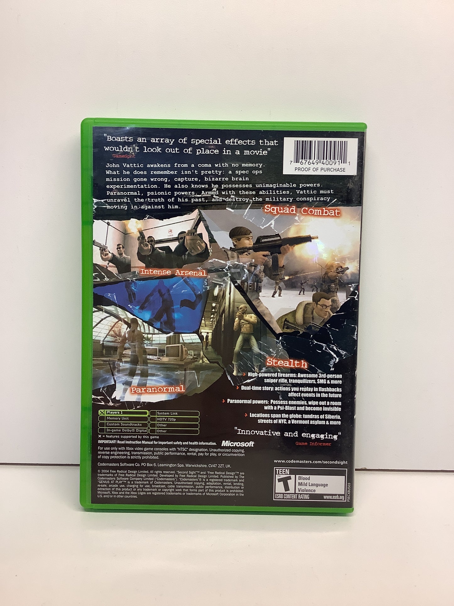 Second Sight - Xbox