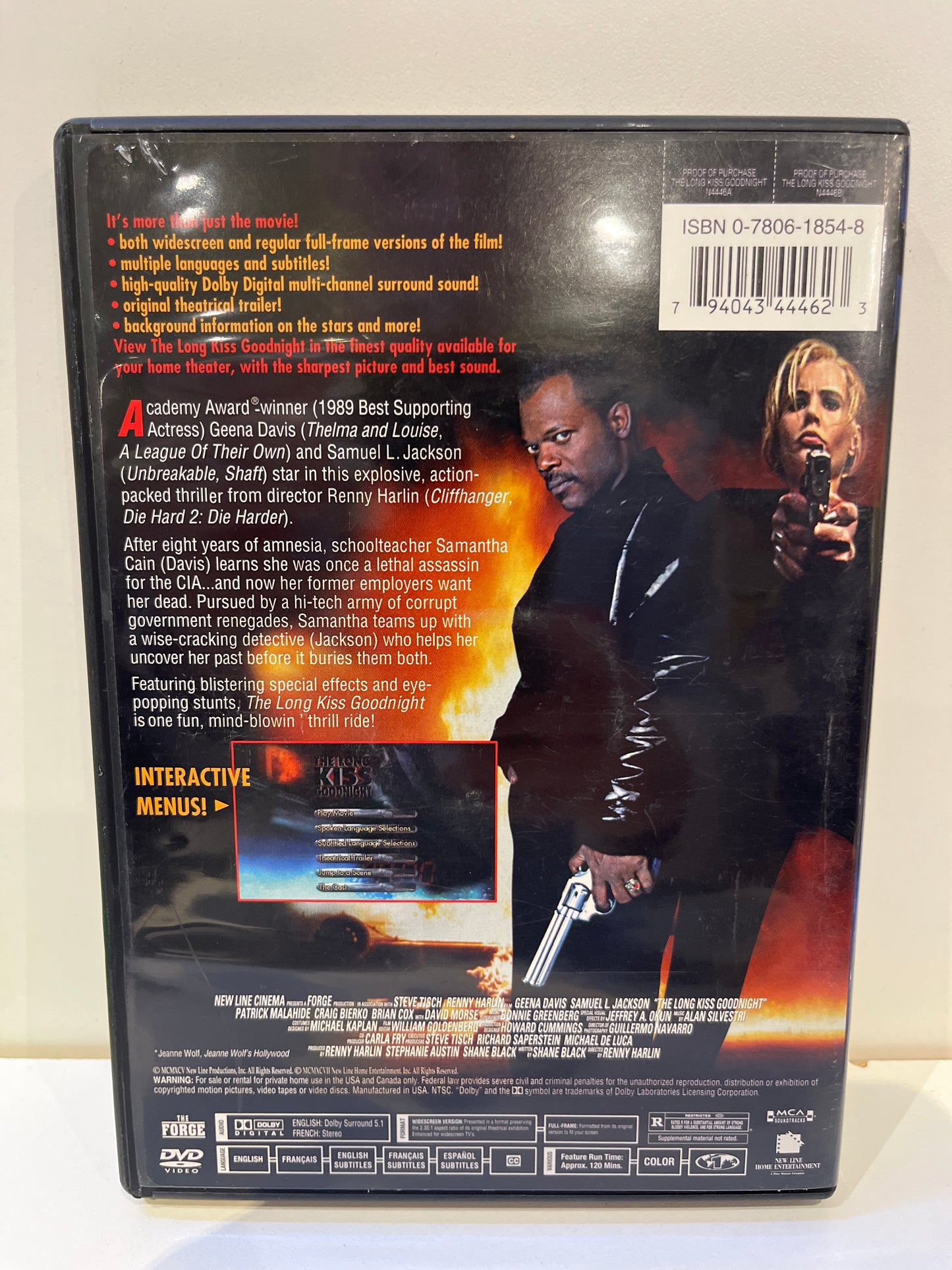 The Long Kiss Goodnight - DVD